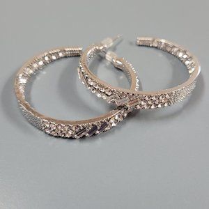 Silver Rhinestone Earrings